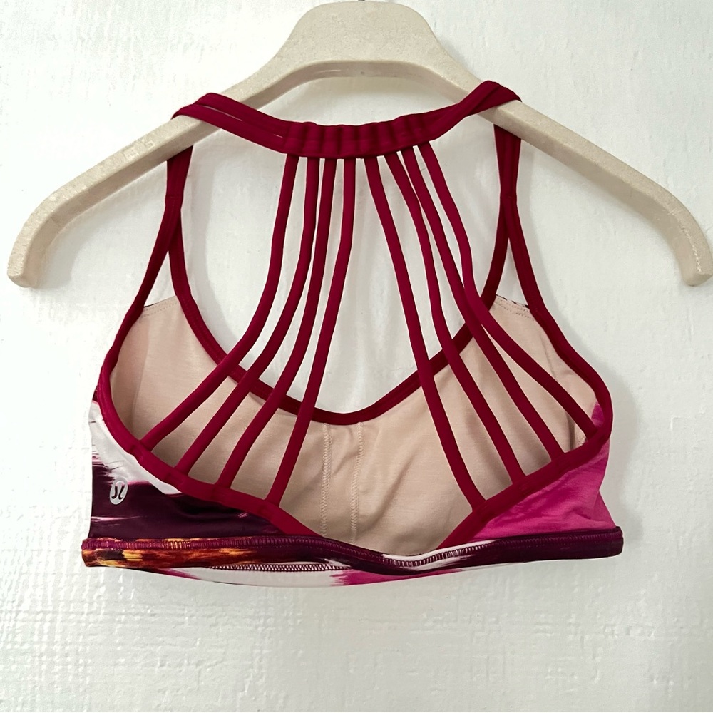 Lululemon "Lighten Up" Bra Pigment Wind Berry Rumble Multi / Berry Rumble 2 - Picture 2 of 7